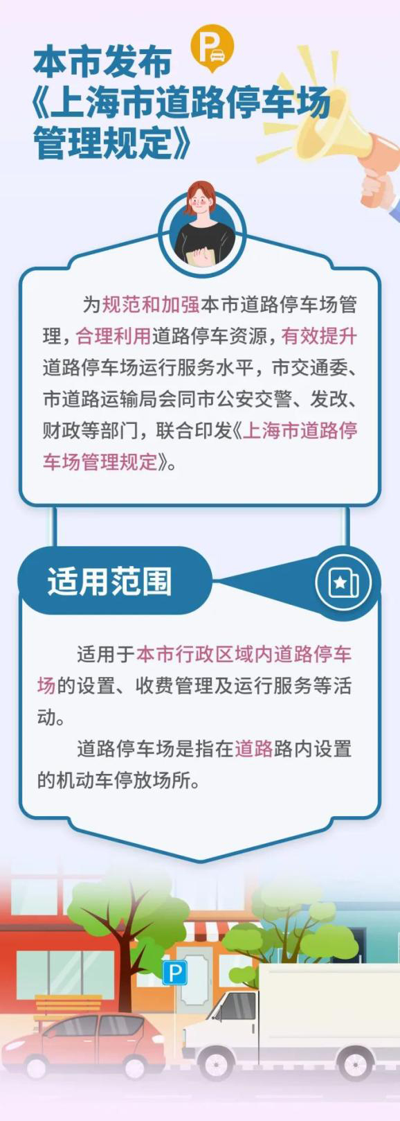 为强化城市道路停车场管理，《上海市道路停车场管理规定》启动