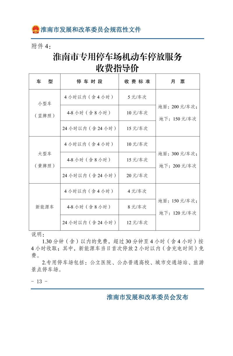 关于优化我市机动车停放服务收费管理的通知