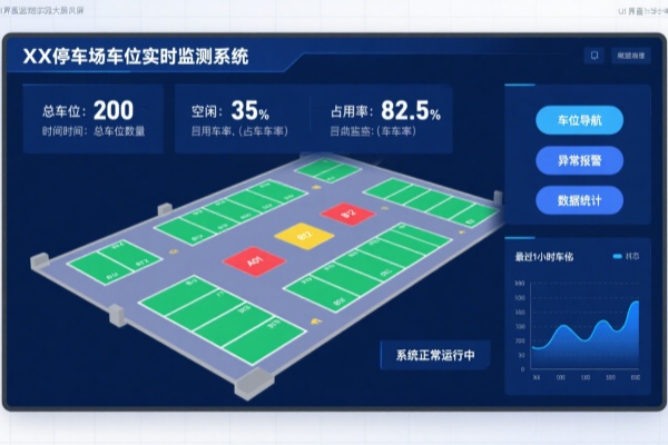 停车场车位状态实时监测系统：现代停车难题的智能化解决方案