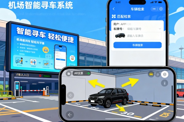 机场智能寻车方案（机场停车场反向寻车找车解决方案）