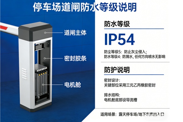 车场闸机防水吗？停车场道闸防水等级分析